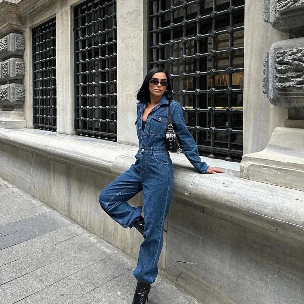 Denim Jumpsuit for women - Picture 4 of 9
